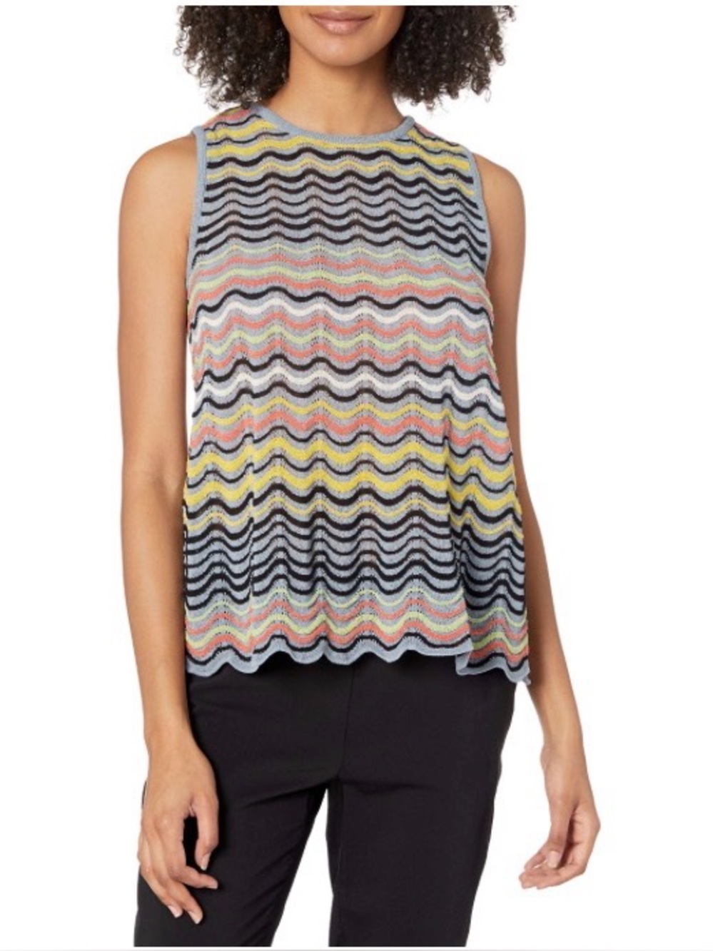 M Missoni Wave Ripple Knit Tank Top